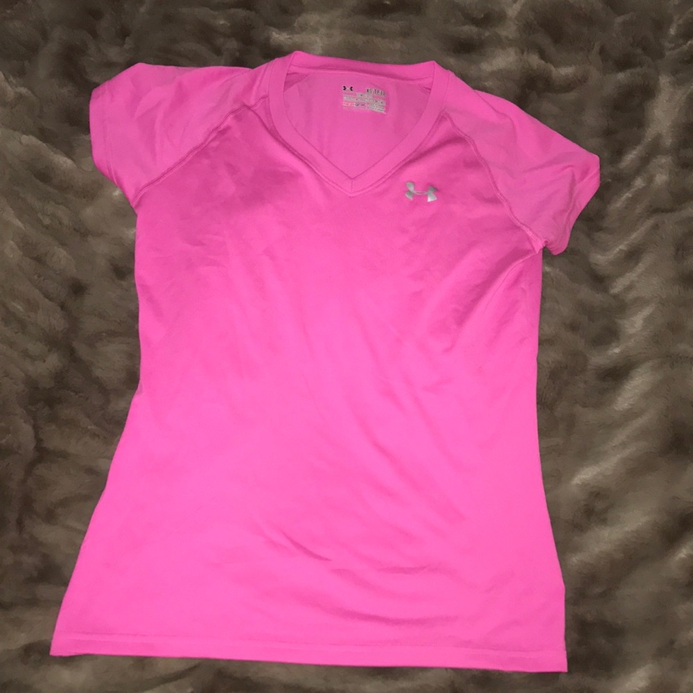 Under Armor pink workout top